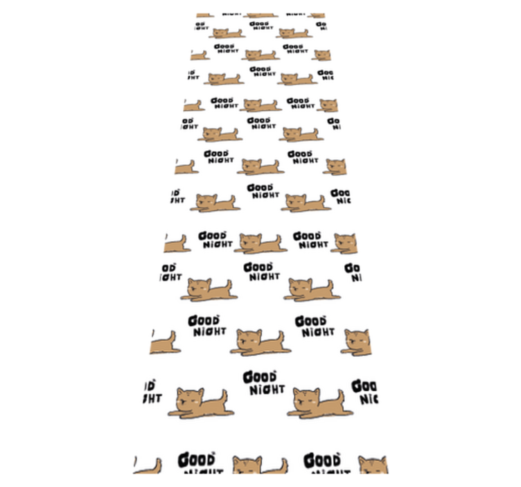 卧室乙烯基地毯可爱小狗睡觉 - TenStickers