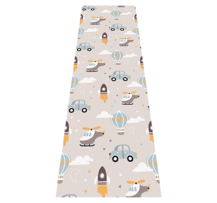 卧室乙烯基地毯可爱儿童设计插图 - TenStickers