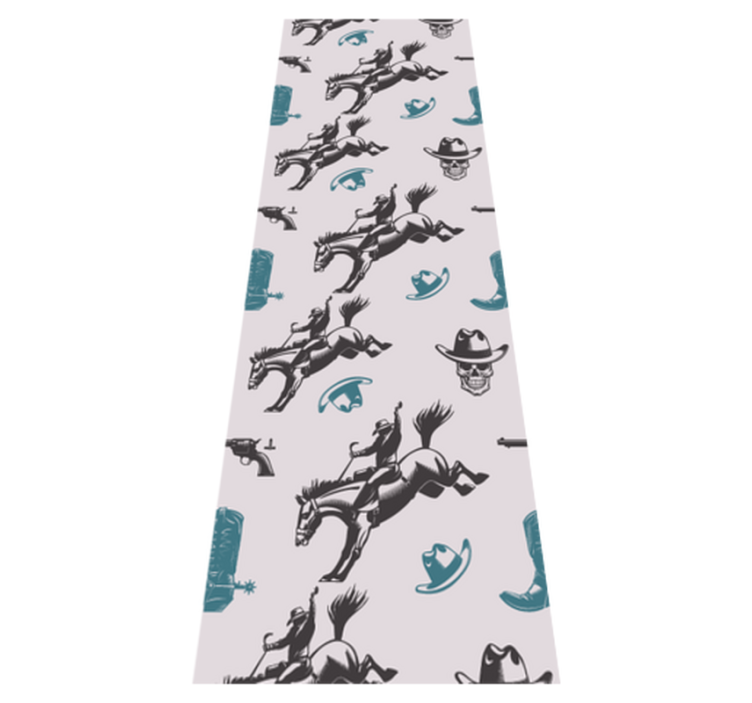 卧室乙烯基地毯骑士元素马图案 - TenStickers