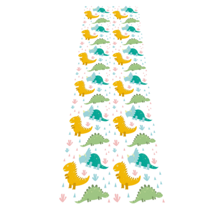 卧室乙烯基地毯可爱恐龙图案 - TenStickers