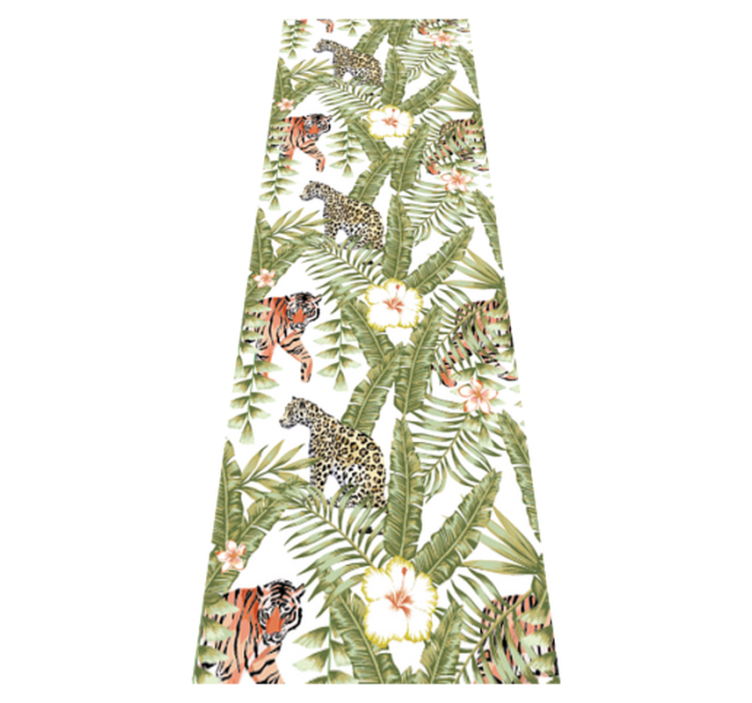 卧室乙烯基地毯热带豹纹叶子 - TenStickers