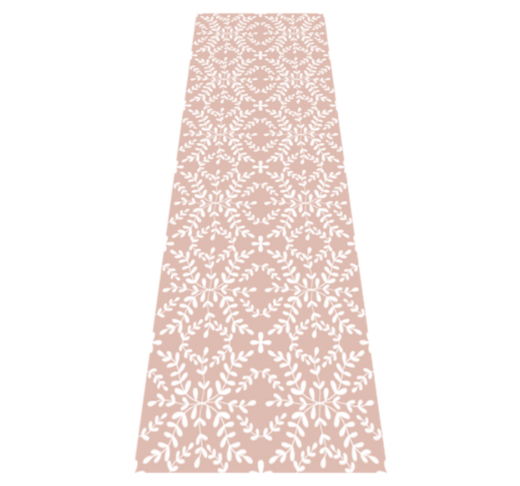 卧室乙烯基地毯复古 ornamental leaves 图案 - TenStickers