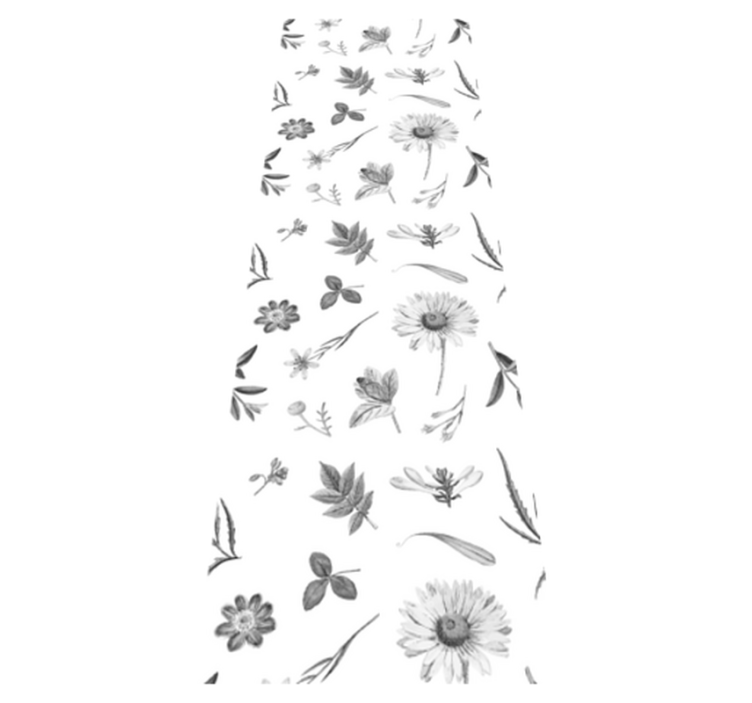 卧室乙烯基地毯灰色春花图案 - TenStickers