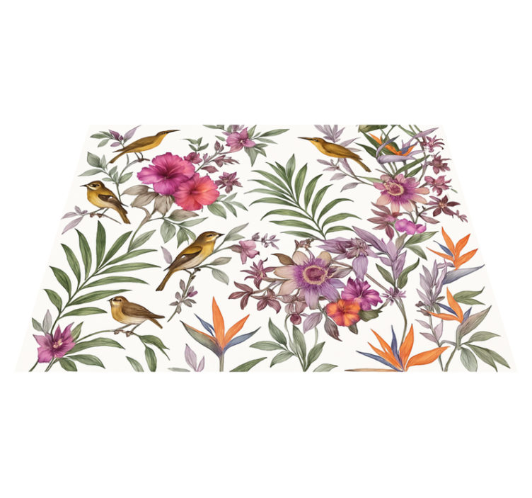 卧室乙烯基地毯色彩斑斓的森林 - TenStickers