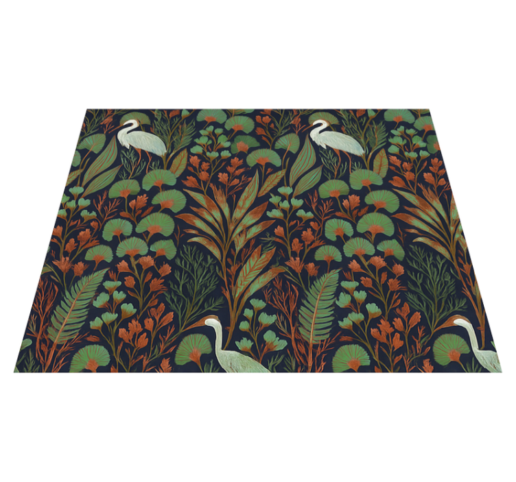 卧室乙烯基地毯展现异域亚洲自然风情 - TenStickers