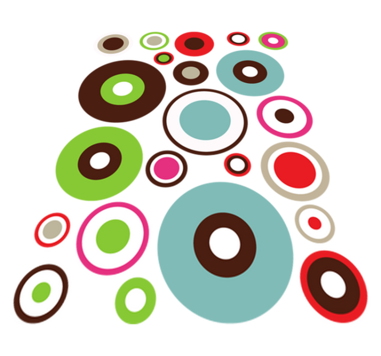 乙烯基地毯几何简单几何圆圈 - TenStickers