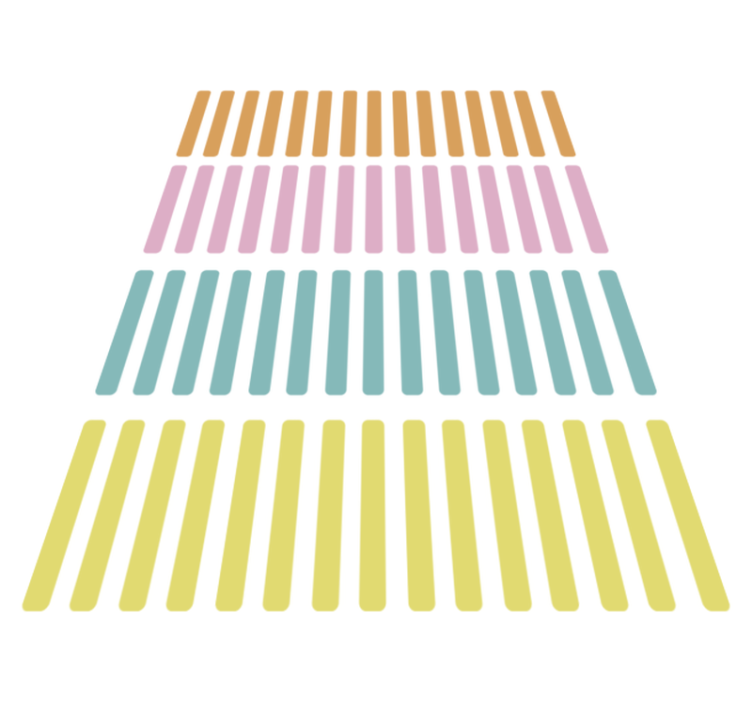 乙烯基地毯几何彩色彩带贴纸 - TenStickers