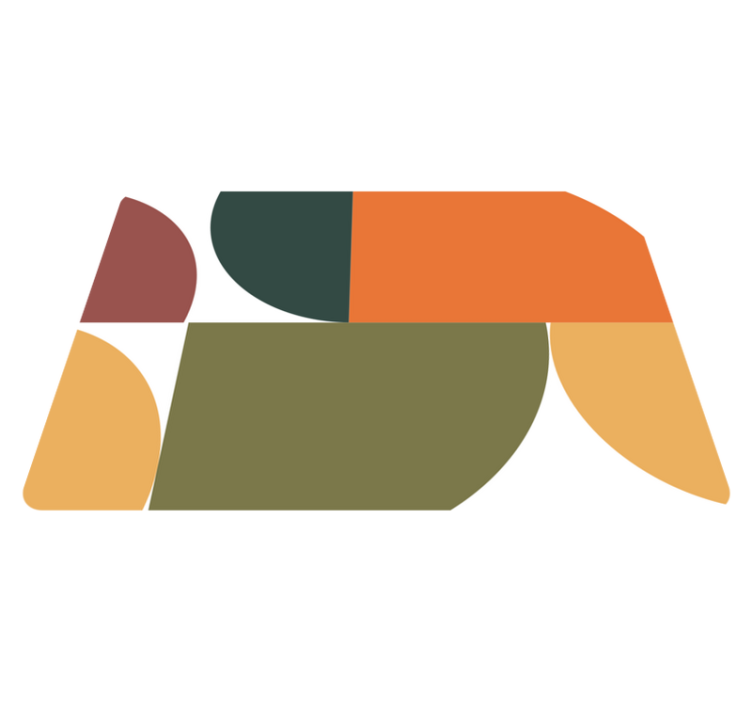 乙烯基地毯几何抽象几何艺术 - TenStickers