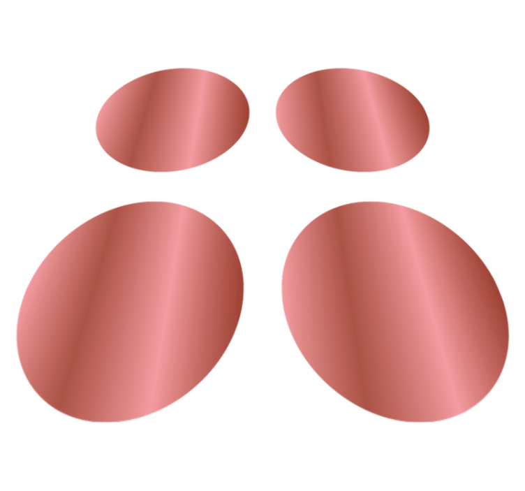 乙烯基地毯几何玫瑰金波点 - TenStickers