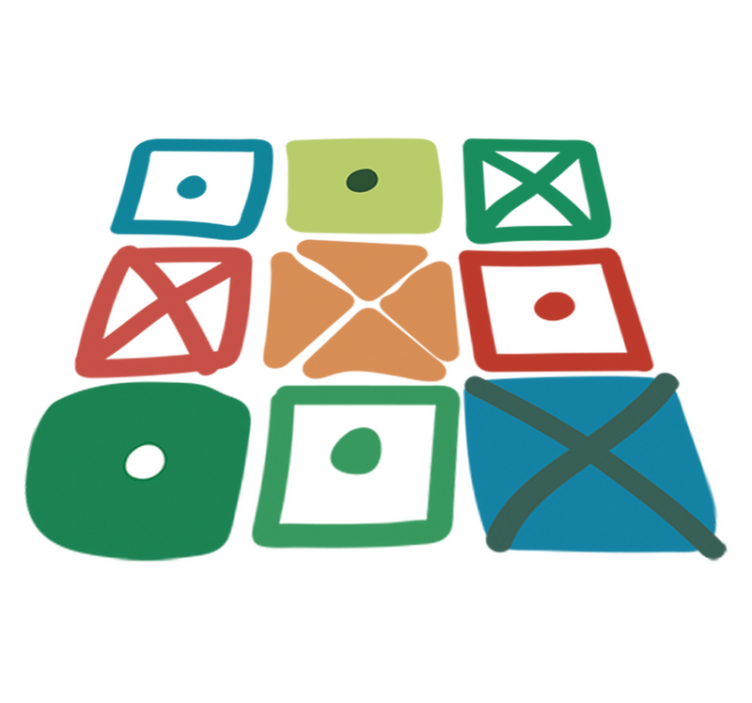 乙烯基地毯几何不同方块设计 - TenStickers