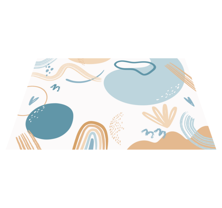 乙烯基地毯几何色彩形状 - TenStickers