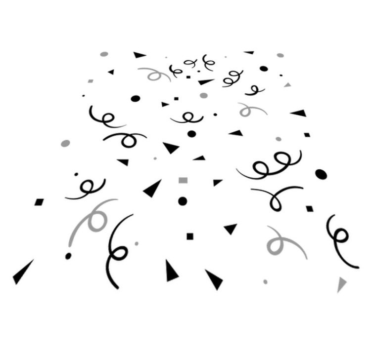 乙烯基地毯几何黑灰色碎片 - TenStickers