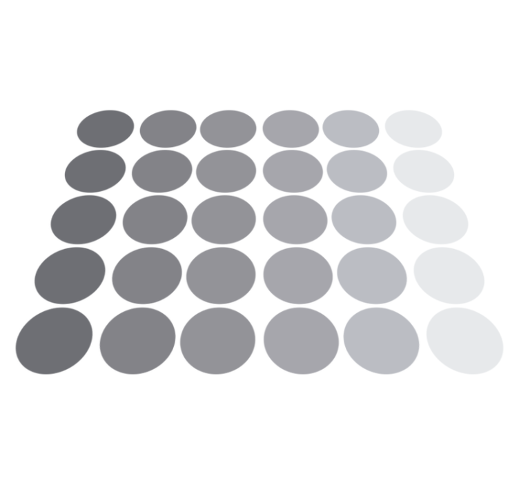 乙烯基地毯几何灰色圆形几何图案 - TenStickers