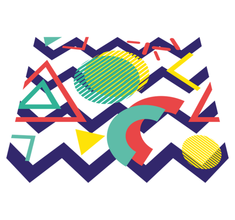 乙烯基地毯几何色彩缤纷图案 - TenStickers