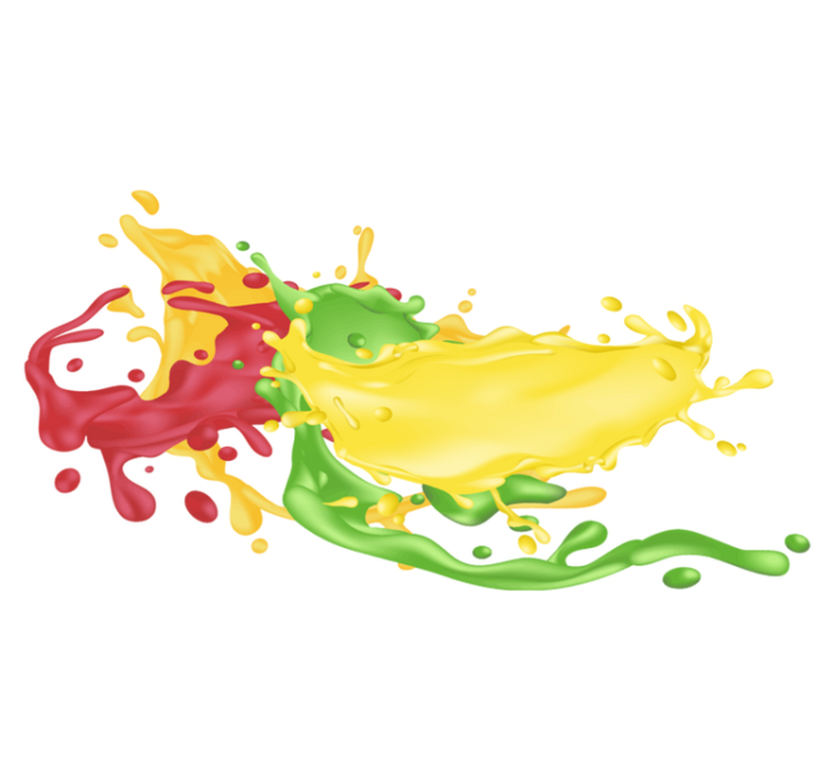 乙烯基地毯几何色彩飞溅形态 - TenStickers