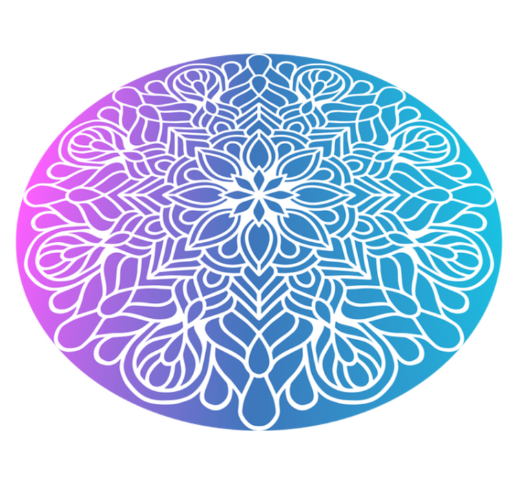 乙烯基地毯几何生动圆形图案 - TenStickers