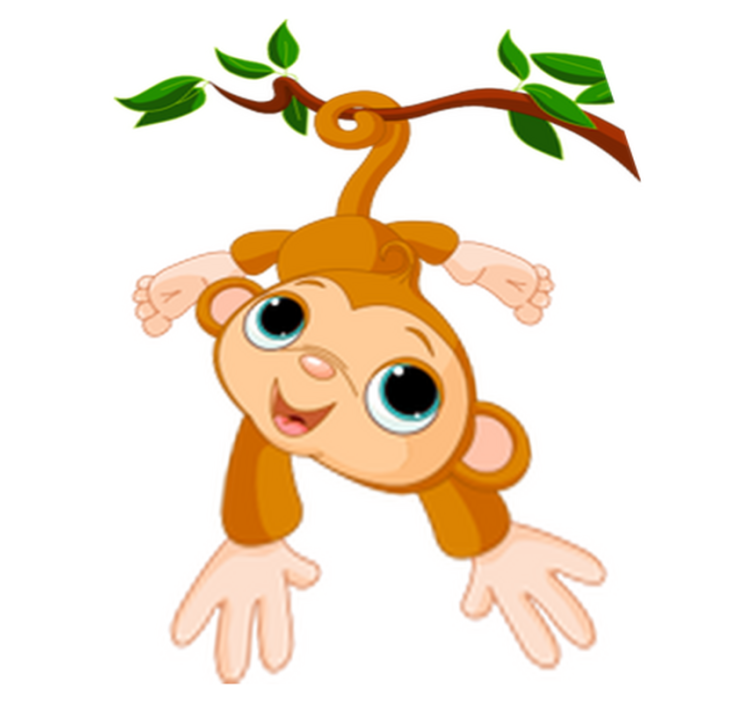 乙烯基地毯 儿童 快乐的小猴子 - TenStickers