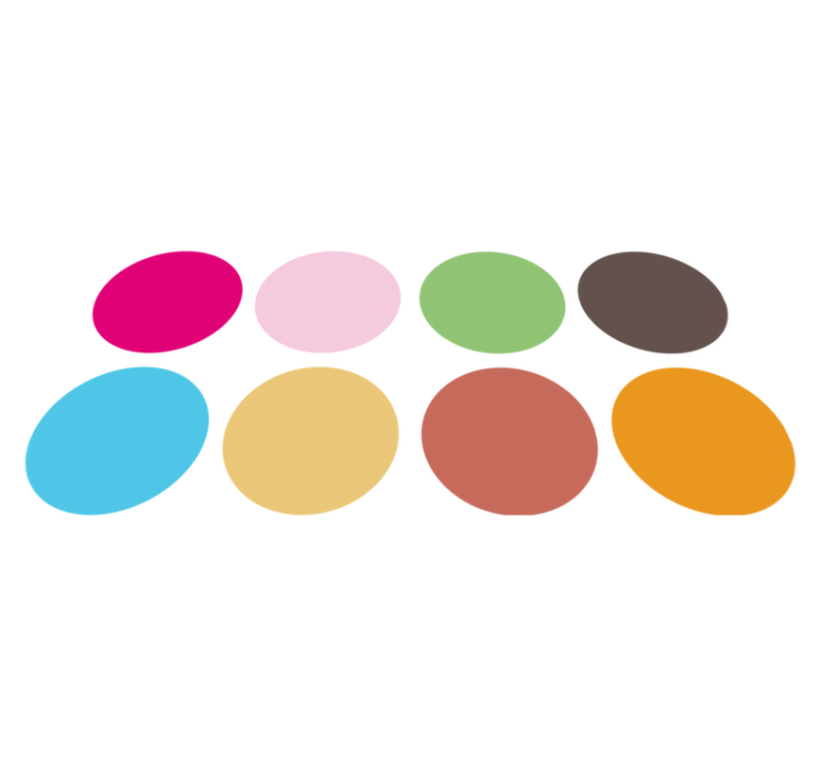 乙烯基地毯 儿童 彩色圆形贴纸 - TenStickers