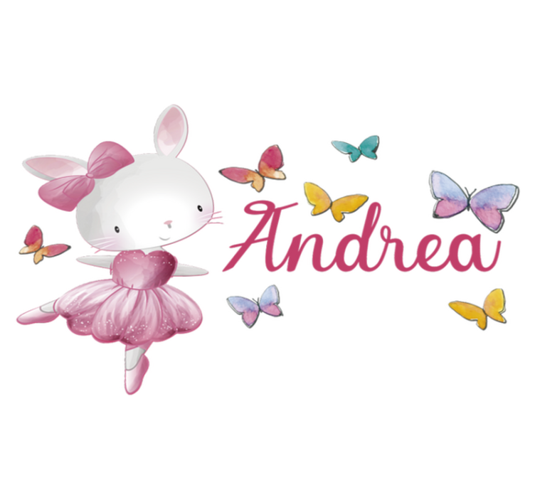 乙烯基地毯 儿童 蝴蝶环绕的芭蕾女孩 - TenStickers