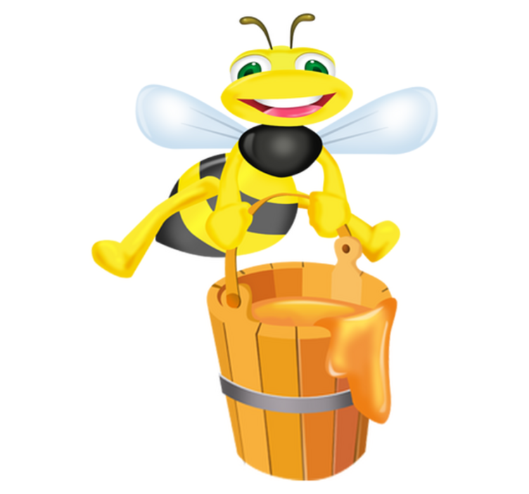 乙烯基地毯 儿童 蜜蜂蜂巢儿童贴纸 - TenStickers