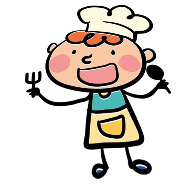 乙烯基地毯 儿童 小厨师 - TenStickers