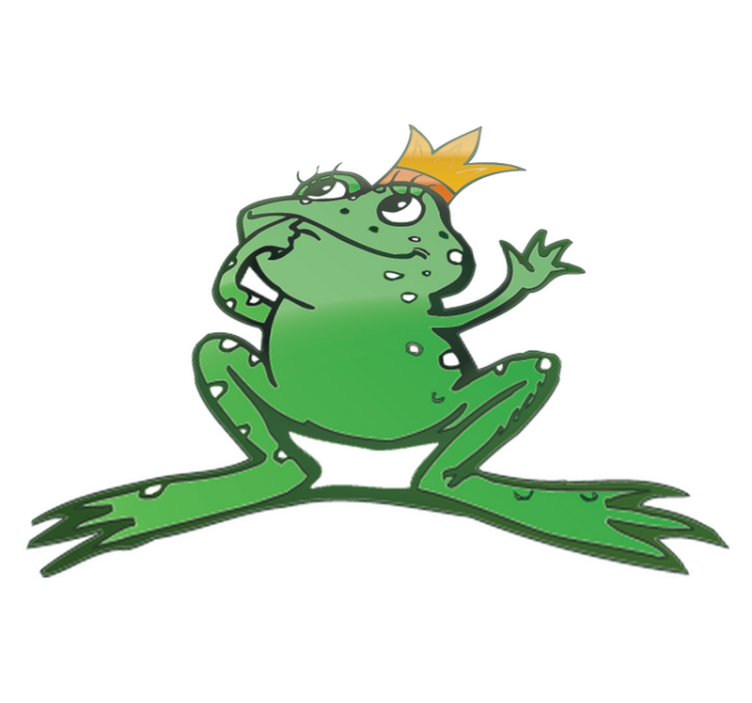 乙烯基地毯 儿童 国王青蛙 - TenStickers