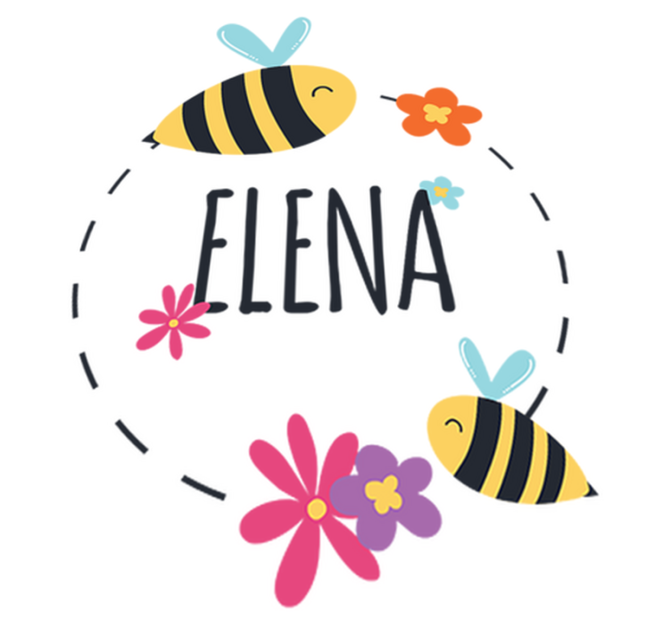 乙烯基地毯 儿童 个性化春季名字贴 - TenStickers