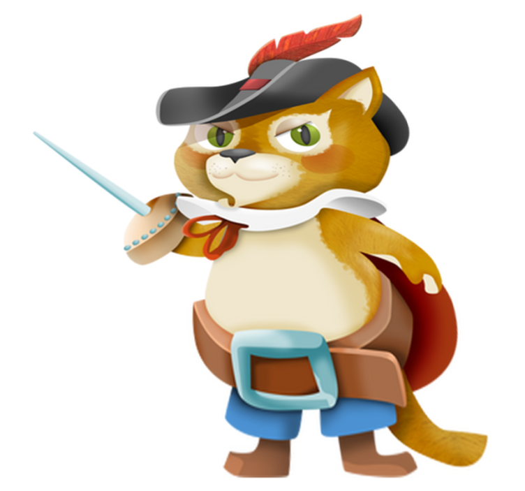 乙烯基地毯 儿童 穿靴子的猫 - TenStickers