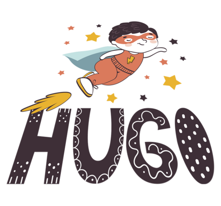 乙烯基地毯 儿童 可定制超级英雄名字 - TenStickers