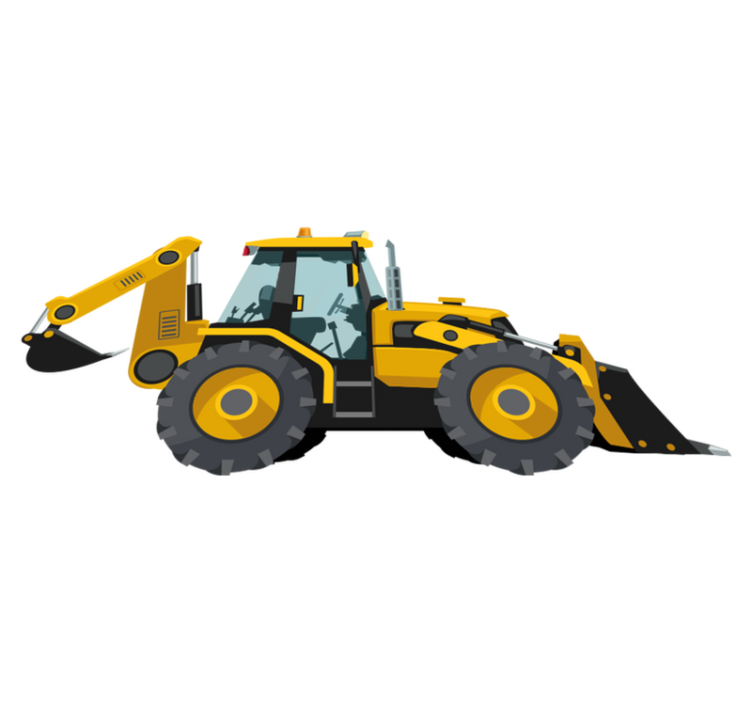 乙烯基地毯 儿童 真实感拖拉机 - TenStickers