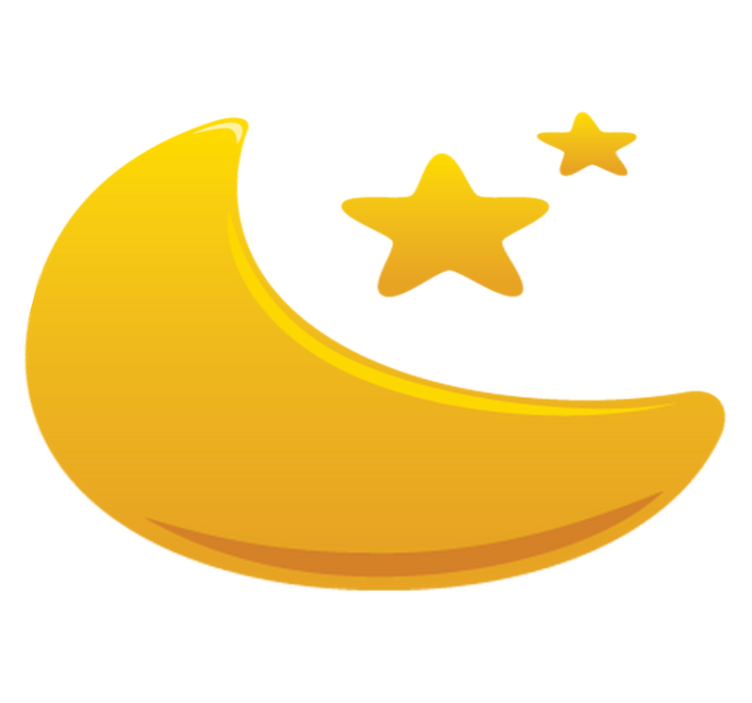 乙烯基地毯 儿童 半月与星星 - TenStickers