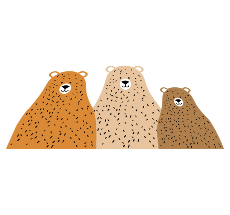 乙烯基地毯 儿童 三只熊朋友 - TenStickers