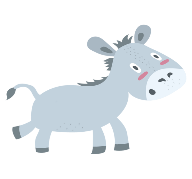 乙烯基地毯 儿童 灰色驴子 - TenStickers