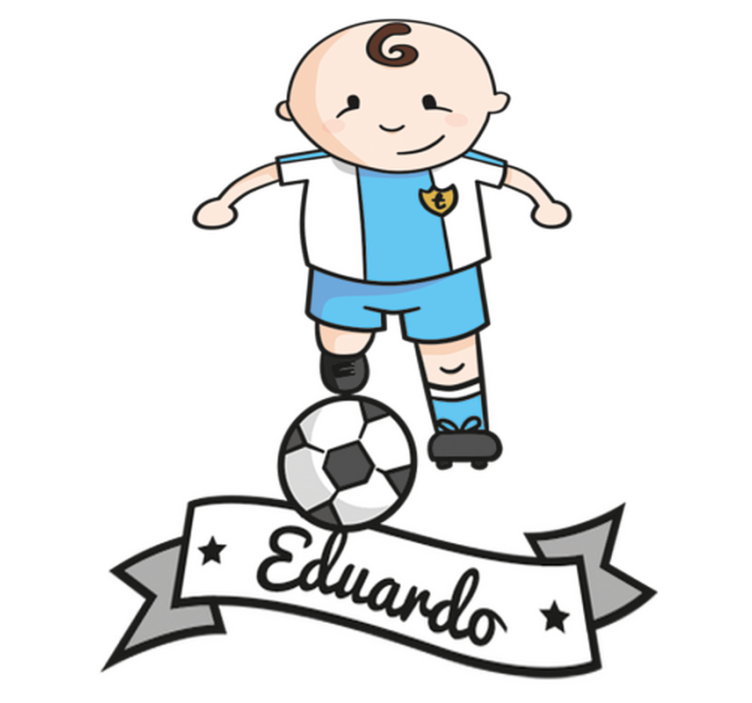 乙烯基地毯 儿童 足球运动员姓名 - TenStickers