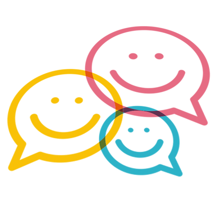 乙烯基地毯 儿童 快乐多彩的面孔 - TenStickers