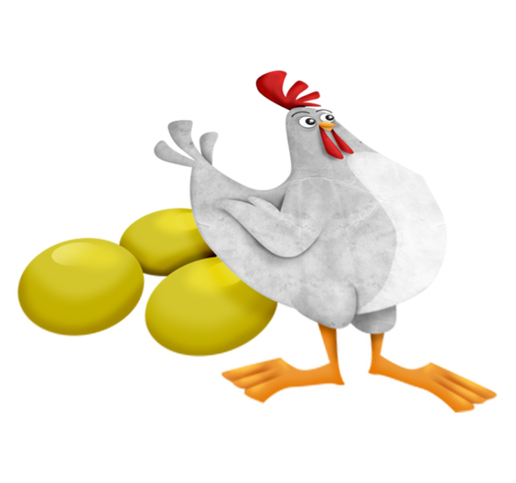 乙烯基地毯 儿童 芬与金蛋 - TenStickers