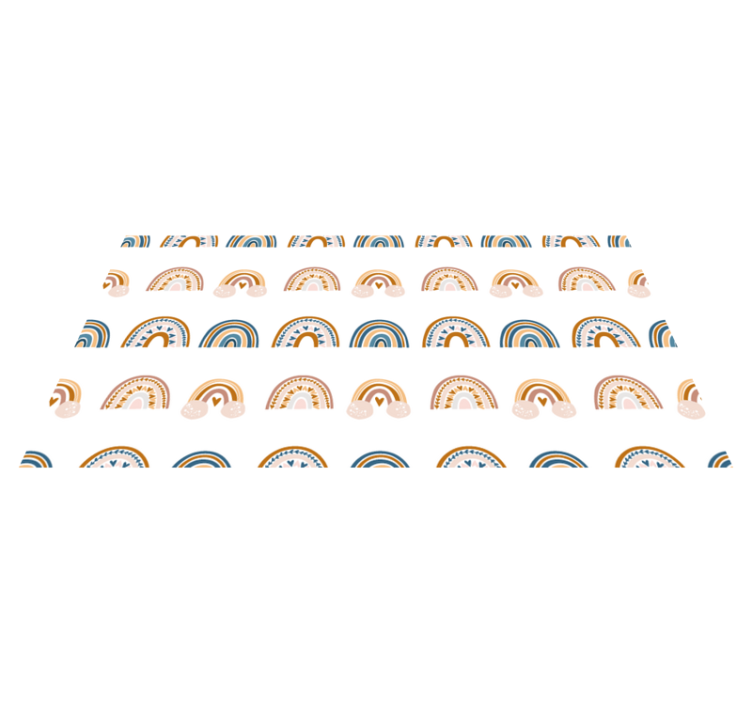 乙烯基地毯 儿童 手绘秋季彩虹图案 - TenStickers