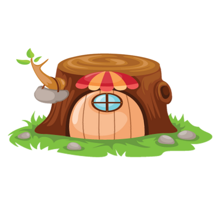 乙烯基地毯 儿童 树屋 - TenStickers