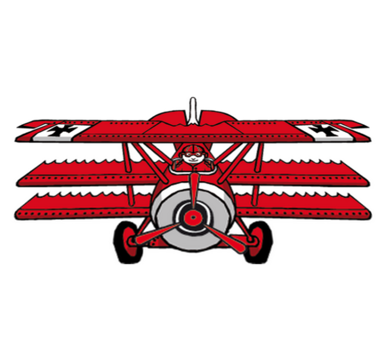 乙烯基地毯 儿童 红色巴伦漫画 - TenStickers