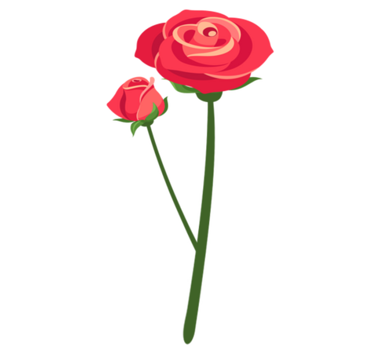 卧室乙烯基地毯三维玫瑰图案设计 - TenStickers