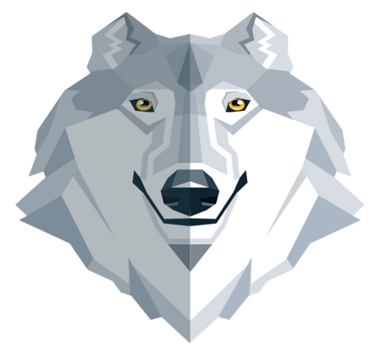 卧室乙烯基地毯抽象狼设计 - TenStickers