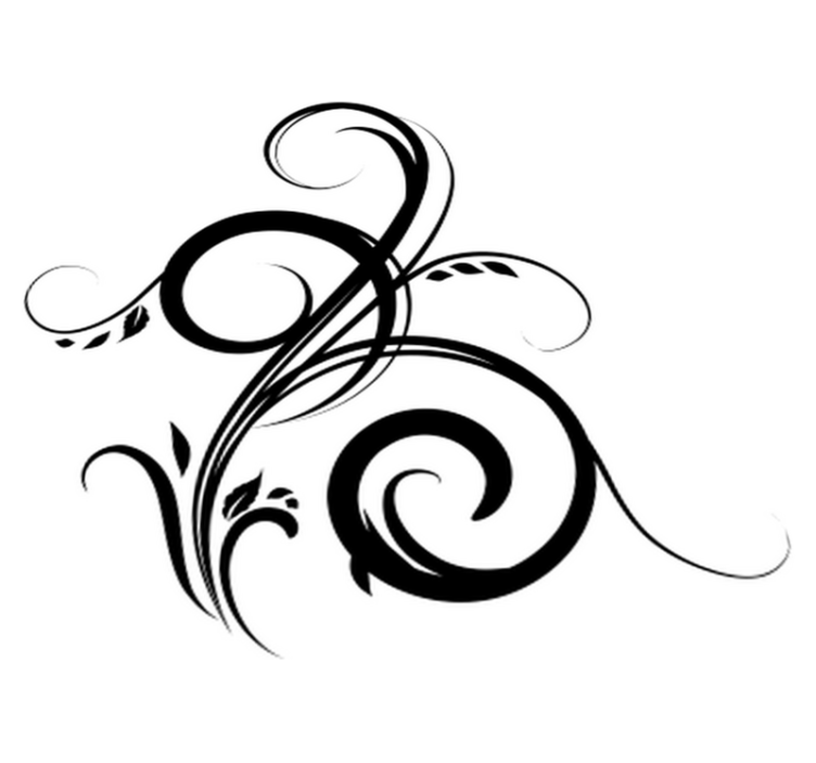 卧室乙烯基地毯装饰性花卉贴纸 - TenStickers