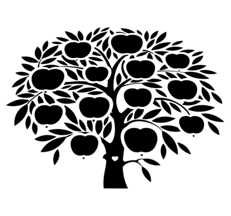 卧室乙烯基地毯 家谱名字 - TenStickers