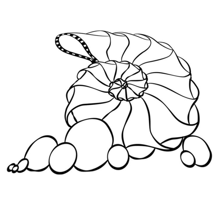 卧室乙烯基地毯海洋贝壳图案 - TenStickers