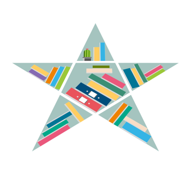 乙烯基地毯 儿童 星星阅读者 - TenStickers