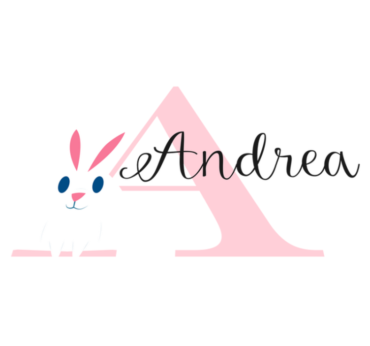 乙烯基地毯 儿童 定制快乐大字母贴纸 - TenStickers