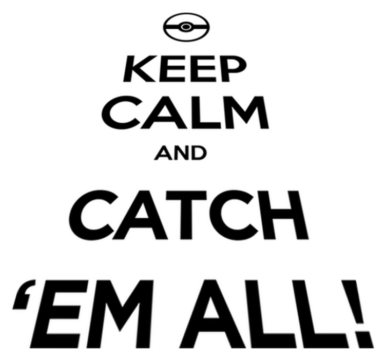 乙烯基地毯游戏保持冷静的宝可梦 - TenStickers