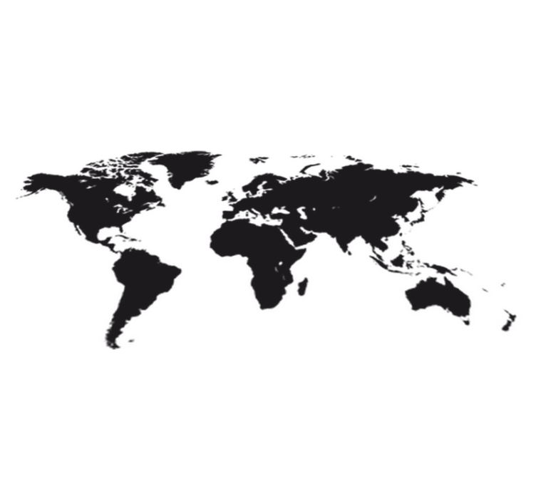 乙烯基地毯装饰世界地图 - TenStickers