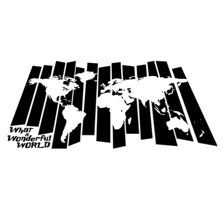 乙烯基地毯复古世界地图款式 - TenStickers