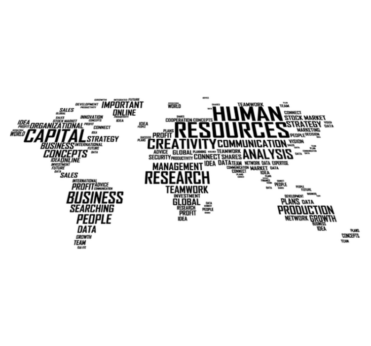 乙烯基地毯适用于企业的世界地图地垫 - TenStickers